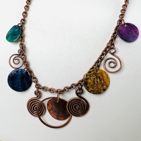 Pretty modernist style vintage costume necklace - Picture 8 of 8